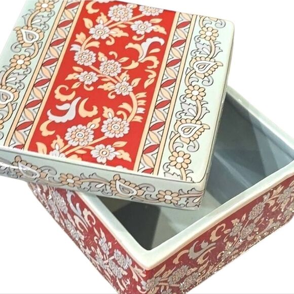 At Home Cloisonne Glass Decorative Trinket Box - Picture 1 of 8